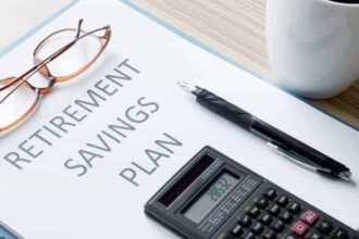 Sheet of paper with retirement savings plan on it